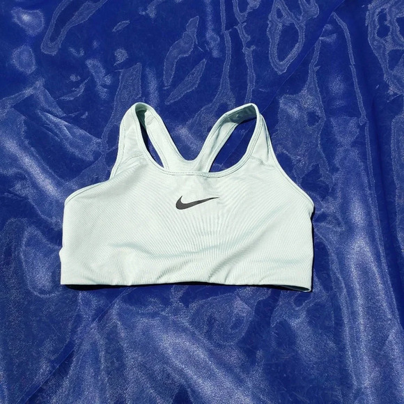 Nike Bra Top Mint Green w/ Black Logo Estimates Size Small - Picture 1 of 3